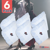 Pack 6 Pañuelos Baile Cueca 36 CM Con Bordes Bordado Pareja Fiestas Patrias