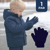 Guantes 11cm Escolares Niña y Niño Azul Oscuro