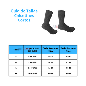 Pack 3 Calcetines Escolar Corto Azul Algodón Unisex