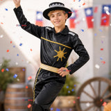 Traje Típico Caporal Negro Con Sombrero Danza Tradicional Fiestas Patrias
