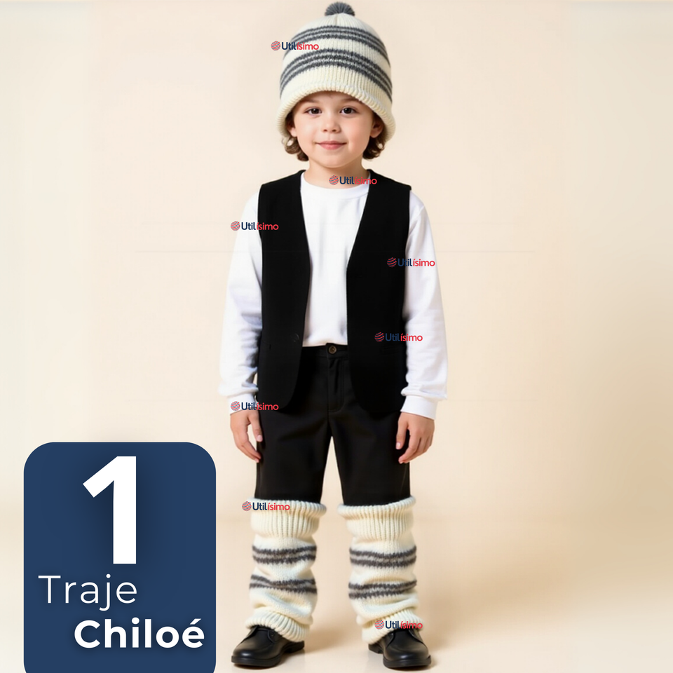 Traje Chilote Incluye Polera Fiestas Patrias Niño Chile