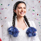 Pack 2 Tulmas Peinado Accesorio Sambo Caporal Azul Baile Típico