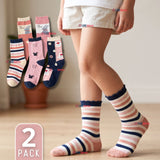 Pack 2 Pares Calcetines Niña Toalla Térmicos Suaves