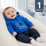 Conjunto Buzo Polerón 2 Piezas Bebé Niño Tedmimak Fun Blue