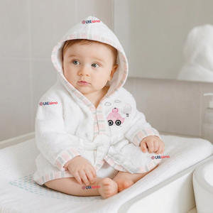 Bata de Baño Niña Toalla 100% Algodón Cobertura Completa Estampados Surtidos