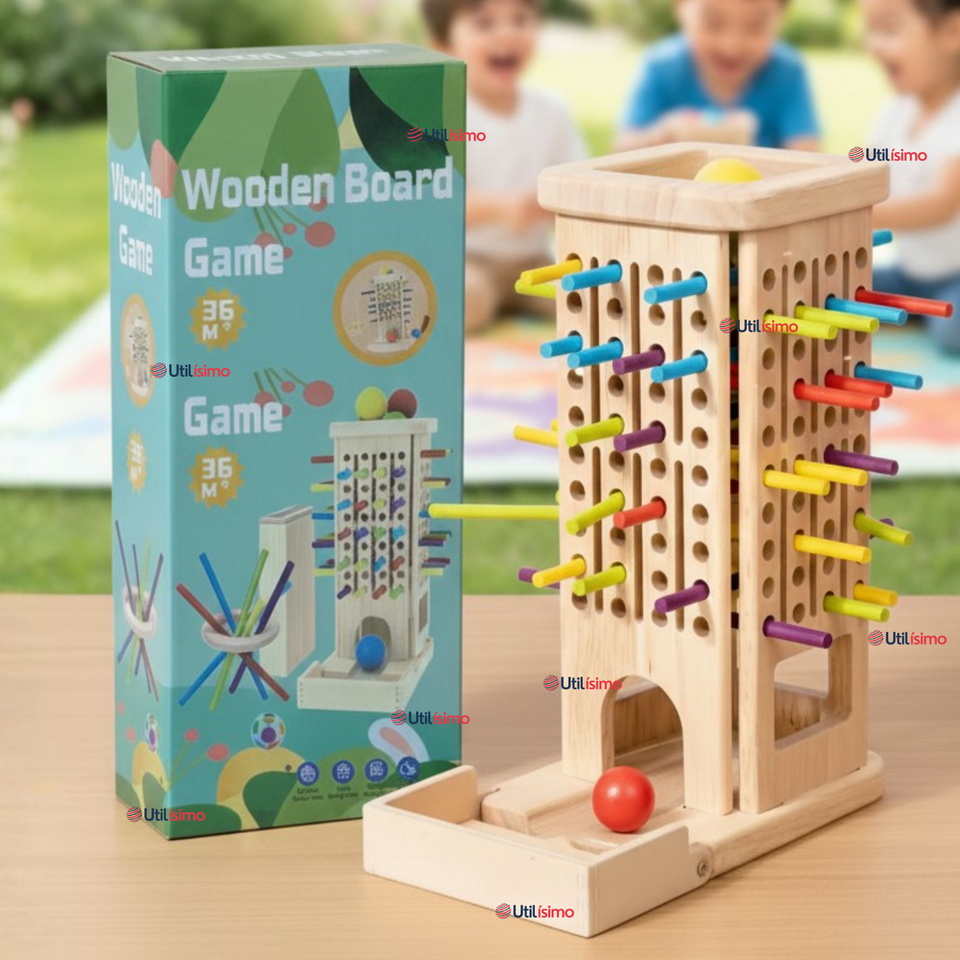 Juego de Mesa Funcional 49 Piezas Montessori Juguete Niño Niña Madera Original