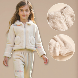 Conjunto Frizado Polar 2 Piezas Niña Blanco