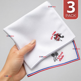Pack 3 Pañuelos Baile Cueca 45cm Diseños Surtidos Algodón Fiestas Patrias