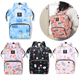 Mochila Maternal Oxford Bolso Pañalera Infantil Diseño Estampado Térmica e Impermeable