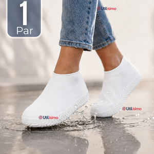 Fundas Cubre Zapatos Blanco Impermeable Surtidas Silicona Antideslizante 1 Par