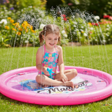 Alfombra Piscina Agua Rociador Para Niña Color Rosado 170 cm