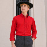 Camisa Roja Huaso Juvenil Clásica Regular Fit Fiestas Patrias