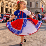 Vestido Chinita Huasa Niña Bandera Chile Fechas Patrias