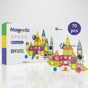 Juego Bloques De Construcción Magnéticos 3D 70 Piezas para Niños