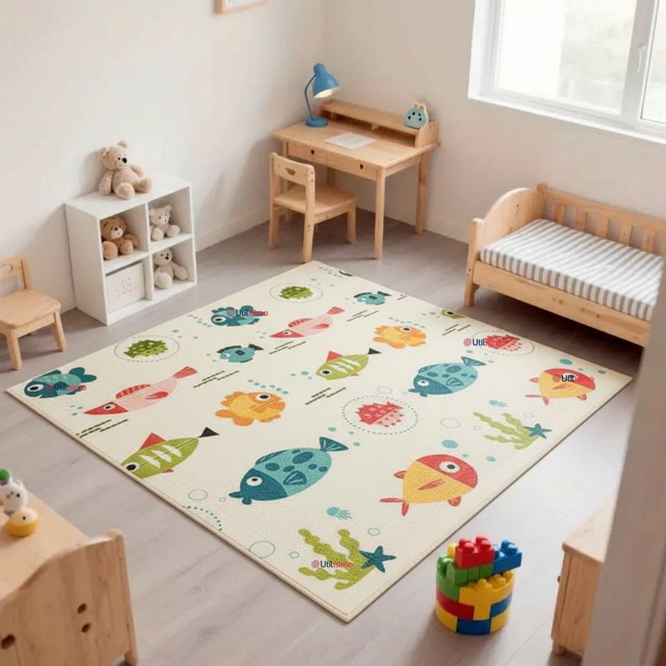 Alfombra Antigolpe Tapete Plegable Reversible para Bebés 200cm Surtido