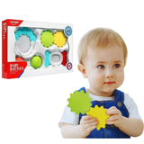 Set Sonajas Mordedoras Estimulación Temprana Bebé Niño Niña 4 Piezas Multicolor