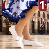 Zapatillas Chicle Blancas Juvenil Bailes Danza Fiestas Patrias Talla 36-41