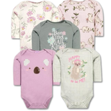 Pack 5 Bodys Bebé Niña Manga Larga Tedmimak 100% Algodón