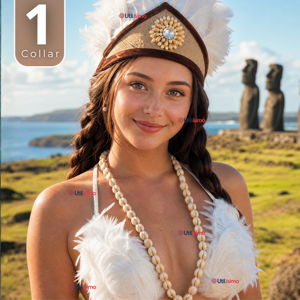 Collar Pascuense De Conchitas Rapa Nui Unisex Fiestas Patrias