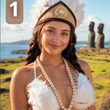 Collar Pascuense De Conchitas Rapa Nui Unisex Fiestas Patrias