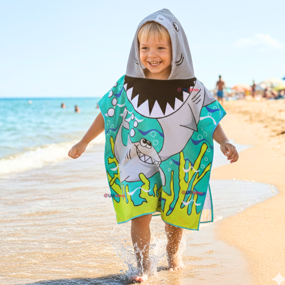 Toalla De Baño Playa Con Capucha Niño y Niña Diseños