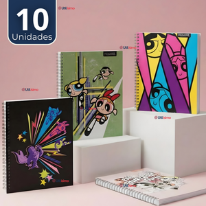 Pack 10 Cuadernos Universitarios Chicas Superpoderosas 100 Hojas Proarte Powerpuff Girls