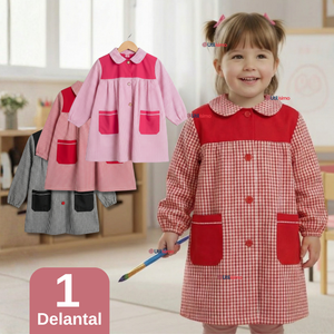 Delantal Párvulo Niña Cotona Escolar Colegio