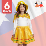 Pack 6 Traje Nortino Niña 4 Piezas Niña Fiestas Patrias Baile Nortino