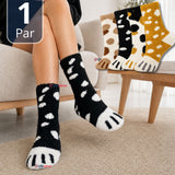 Calcetines PLUSH Gatito Surtido Mujer Invierno Térmico 1 Par