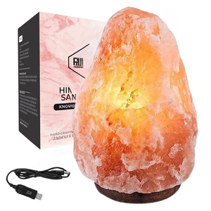 Lámpara De Sal Del Himalaya Piedra Colores Variados USB