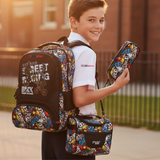 Mochila Escolar Kit Con Estuche y Lonchera 43cm Tela Oxford Niño