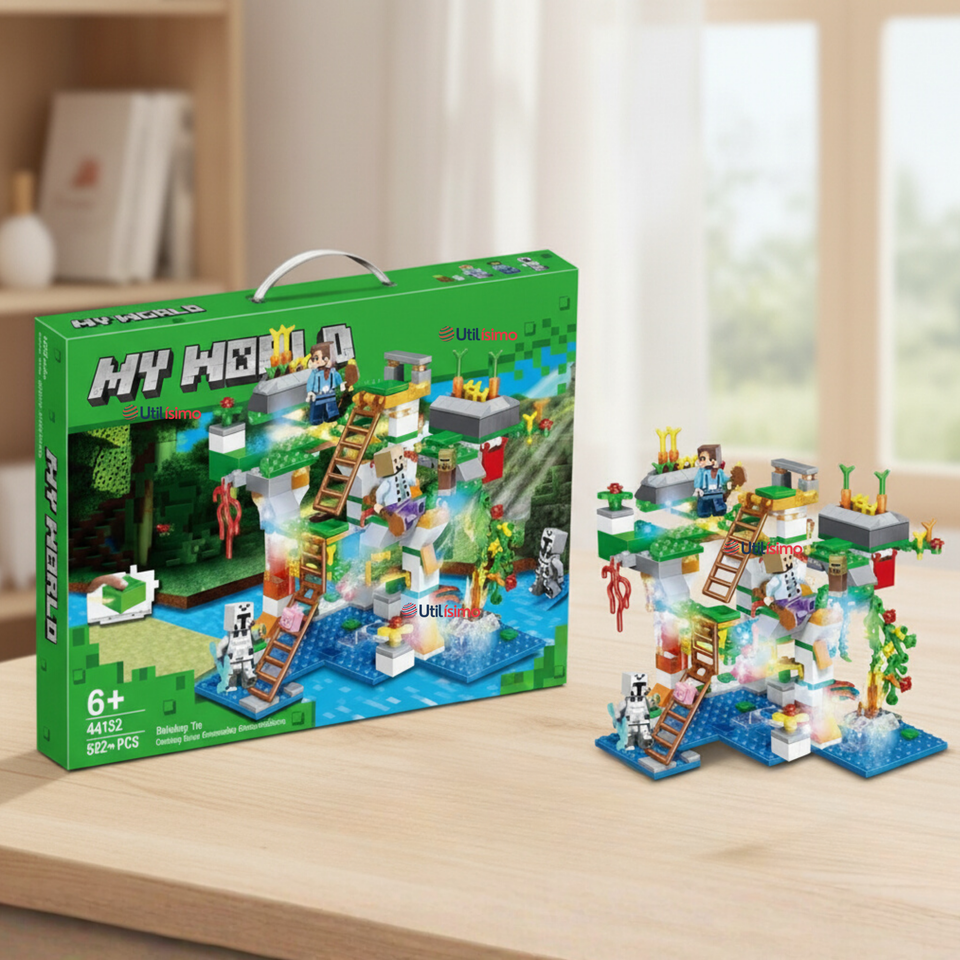 Juguete Bloques de Construcción My World Con Luces 562 Piezas Niño