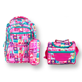 Mochila Con Lonchera Y Estuche 45CM Diseños Variados Niña