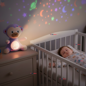 Peluche Mono Espantacuco Con Luz Y Sonido Para Bebé Niño Niña
