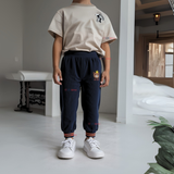 Buzo cotelé forrado en Polar Niño Negro