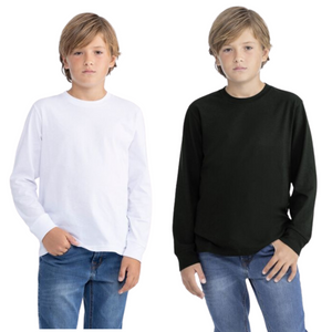 Camiseta Algodón Primera Capa Invierno Niño Cuello Redondo