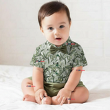 Conjunto de Vestir Camisa Con Lazo Y Pantalón Corto Algodón Bebé