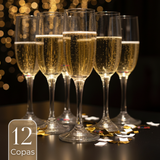 Set de 12 Copas de Champaña Espumante 180 ml