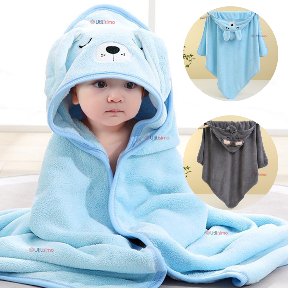 Toalla de Bebé Con Capucha Animales Surtido Niño