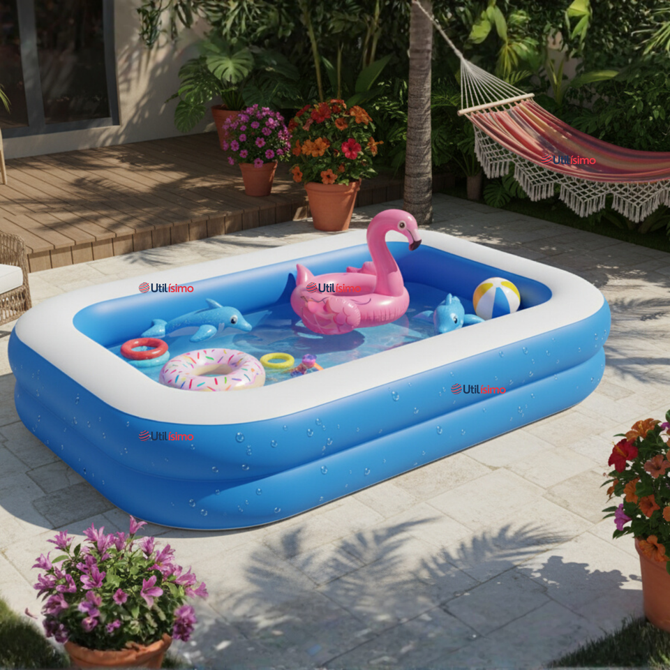 Piscina Inflable Rectangular 2mx1.2mx40cm Color Azul