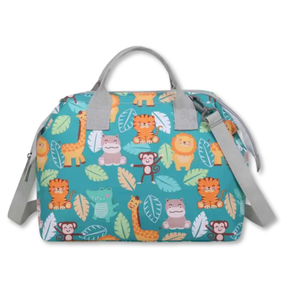 Bolso Maternal Pañales Oxford 31cm Pañalera Portátil Multifuncional Estampada