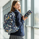 Mochila Escolar Con Estuche 46cm Poliéster Impermeable Niña Juvenil