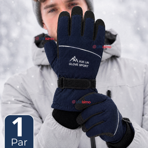 Guantes Esquí Azul Térmicos Impermeables TouchScreen Nieve Esquiar