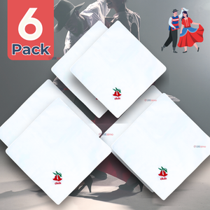 Pack 6 Pañuelos Baile Cueca 36 CM Bordado COPIHUE Fiestas Patrias