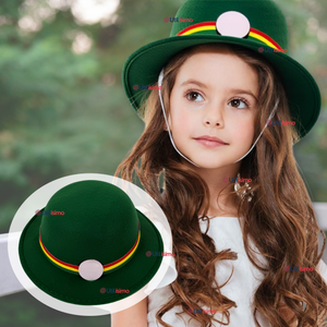 Sombrero Nortino Fiestas Patrias Gorro Niña Baile Danzas Verde