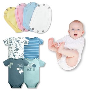 Pack 4 Unidades Extensor Body Bebé +Pack 4 Bodys Algodón Niño Manga Corta Blue Dogs
