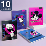 Pack 10 Cuadernos Universitarios Mickey Mouse Proarte 7mm 100 Hojas Diseños Surtidos