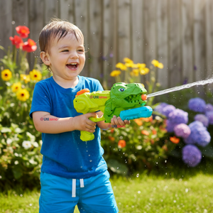 Pistola Lanza Agua Dinosaurio Color Verde Juguete 30cm Niño