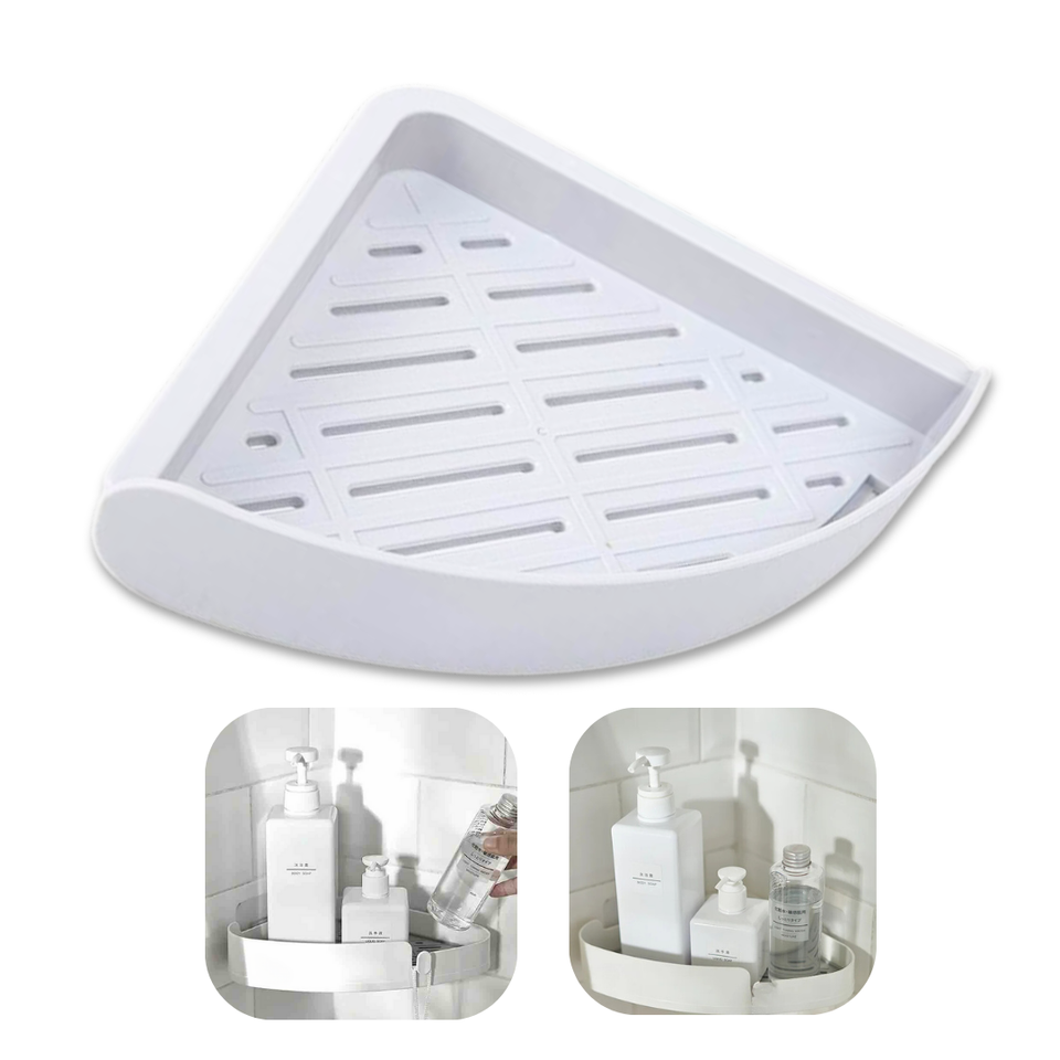 Esquinero De Baño Organizador Con Soporte Adhesivo