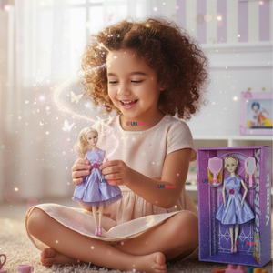 Set de Juego Muñeca Princesa Con Espejo Y Peine